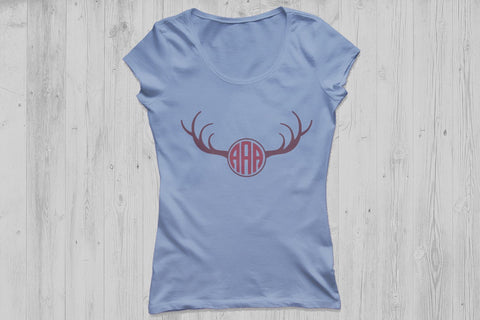 Antlers Monogram| Deer SVG Cut Files SVG CosmosFineArt 