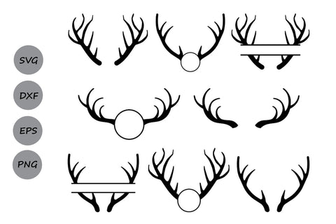 Antlers Monogram| Deer SVG Cut Files SVG CosmosFineArt 