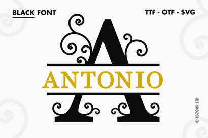 Antonio - Split Monogram Font Font Jozoor 