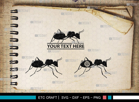 Ants Monogram, Ants Silhouette, Ants SVG, Tiny Ants Svg, Ant Svg, Insect Svg, SB00224 SVG ETC Craft 