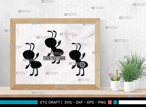 Ants Monogram, Ants Silhouette, Ants SVG, Tiny Ants Svg, Ant Svg, Insect Svg, SB00224 SVG ETC Craft 