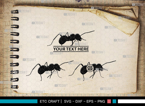 Ants Monogram, Ants Silhouette, Ants SVG, Tiny Ants Svg, Ant Svg, Insect Svg, SB00224 SVG ETC Craft 