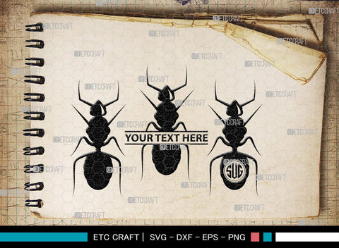 Ants Monogram, Ants Silhouette, Ants SVG, Tiny Ants Svg, Ant Svg, Insect Svg, SB00224 SVG ETC Craft 