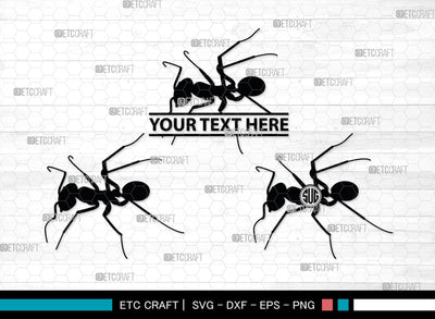 Ants Monogram, Ants Silhouette, Ants SVG, Tiny Ants Svg, Ant Svg, Insect Svg, SB00224 SVG ETC Craft 