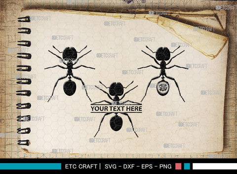 Ants Monogram, Ants Silhouette, Ants SVG, Tiny Ants Svg, Ant Svg, Insect Svg, SB00224 SVG ETC Craft 