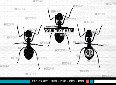 Ants Monogram, Ants Silhouette, Ants SVG, Tiny Ants Svg, Ant Svg, Insect Svg, SB00224 SVG ETC Craft 