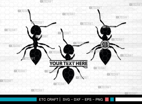 Ants Monogram, Ants Silhouette, Ants SVG, Tiny Ants Svg, Ant Svg, Insect Svg, SB00224 SVG ETC Craft 