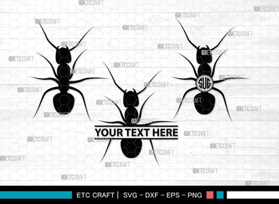 Ants Monogram, Ants Silhouette, Ants SVG, Tiny Ants Svg, Ant Svg, Insect Svg, SB00224 SVG ETC Craft 