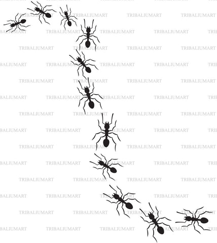 Ants traveling in a row SVG TribaliumArtSF 