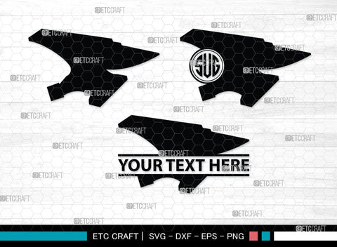 Anvil Monogram, Anvil Silhouette, Anvil and Hammer Silhouette, Blacksmith Svg, Workshop Svg, Anvil Bundle, SB00060 SVG ETC Craft 