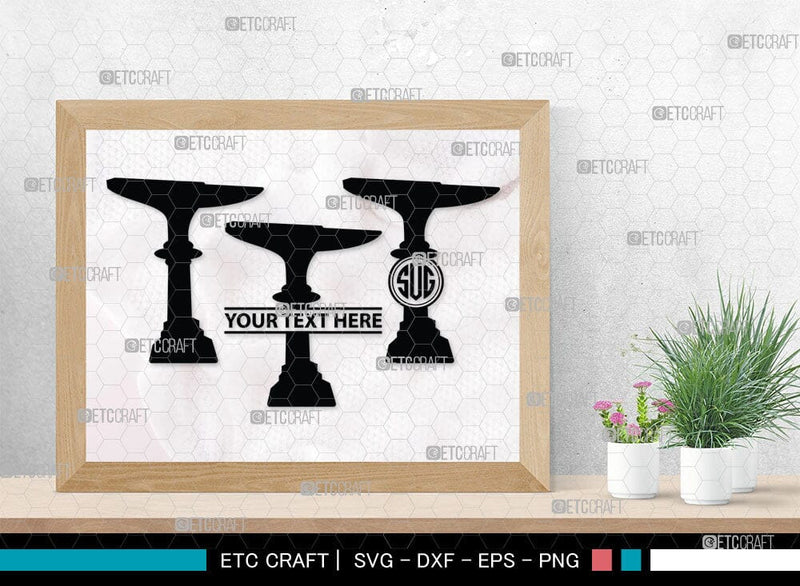Anvil Designs Anvil Monogram, Anvil Silhouette, Anvil and Hammer Silhouette ...
