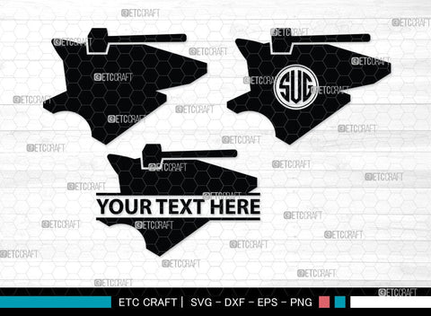 Anvil Monogram, Anvil Silhouette, Anvil and Hammer Silhouette, Blacksmith Svg, Workshop Svg, Anvil Bundle, SB00060 SVG ETC Craft 