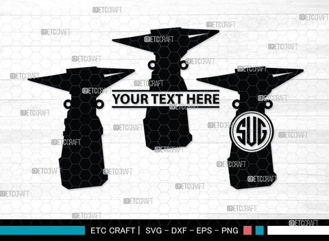 Anvil Monogram, Anvil Silhouette, Anvil and Hammer Silhouette, Blacksmith Svg, Workshop Svg, Anvil Bundle, SB00060 SVG ETC Craft 