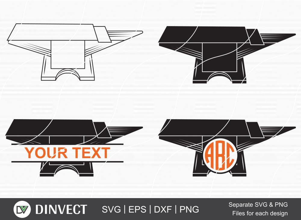 Anvil SVG, Anvil Split Silhouette, Anvil Monogram, Anvil Clipart, anvil ...