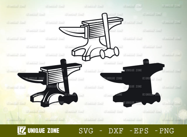 Anvil SVG, Hammer Svg, Blacksmith Tools Svg, Workshop Svg, Farrier Svg, Anvil Logo, Anvil Clipart, Metal Iron Svg, Forged Steel Svg, SVG Unique Zone 