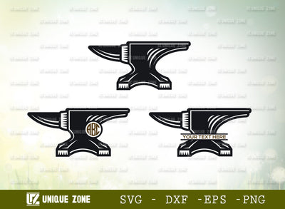 Anvil SVG, Hammer Svg, Blacksmith Tools Svg, Workshop Svg, Farrier Svg, Monogram, Anvil Logo, Anvil Clipart, Metal Iron Svg, Forged Steel Svg, SVG Unique Zone 