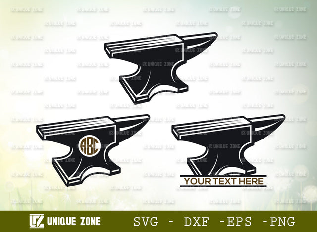 Anvil SVG, Hammer Svg, Blacksmith Tools Svg, Workshop Svg, Farrier Svg, Monogram, Anvil Logo, Anvil Clipart, Metal Iron Svg, Forged Steel Svg, SVG Unique Zone 