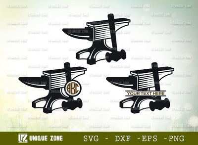 Anvil SVG, Hammer Svg, Blacksmith Tools Svg, Workshop Svg, Farrier Svg, Monogram, Anvil Logo, Anvil Clipart, Metal Iron Svg, Forged Steel Svg, SVG Unique Zone 