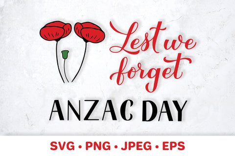 Anzac day Lest we forget calligraphy hand lettering SVG LaBelezoka 