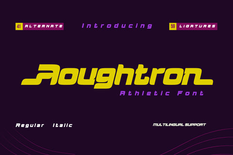 Aougtron | Athletic Font Font twinletter 