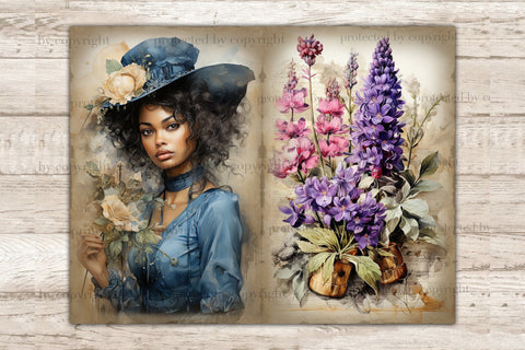 Apothecary Junk Journal Kit | Woman Ephemera SVG GlamArtZhanna 