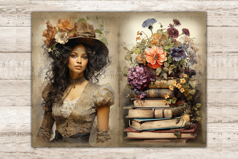 Apothecary Junk Journal Kit | Woman Ephemera SVG GlamArtZhanna 