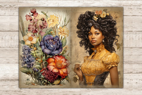 Apothecary Junk Journal Kit | Woman Ephemera SVG GlamArtZhanna 