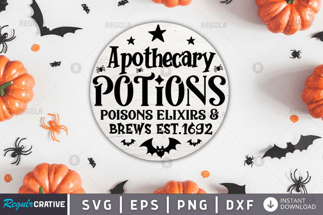Apothecary potions poisons elixirs and brews est.1692 SVG SVG Regulrcrative 