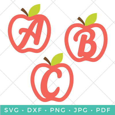 Apple Alphabet SVG Hey Let's Make Stuff