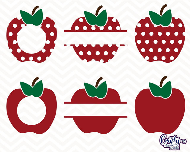Apple Bundle - School - Teacher Svg SVG Crafty Mama Studios 