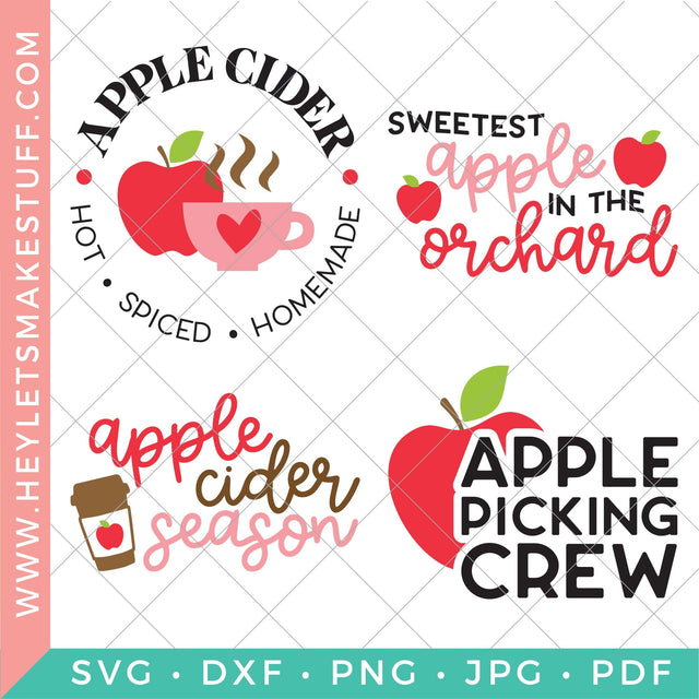 Apple Bundle SVG Hey Let's Make Stuff 