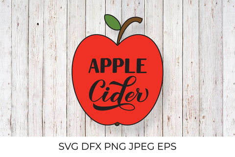 Apple Cider calligraphy lettering label SVG LaBelezoka 