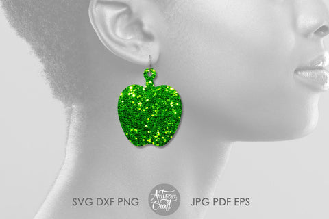 Apple earrings, leaves, earrings SVG SVG Artisan Craft SVG 
