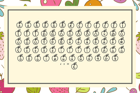 Apple Fruit Font Font Aisyah 