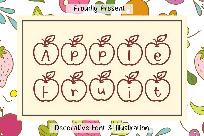 Apple Fruit Font Font Aisyah 