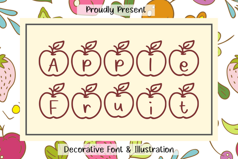 Apple Fruit Font Font Aisyah 