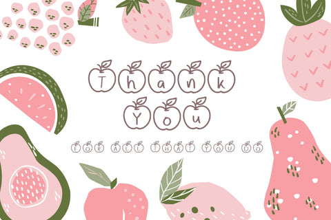 Apple Fruit Font Font Aisyah 