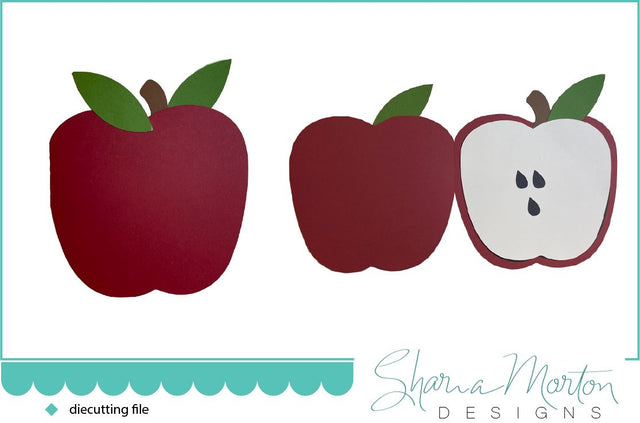 Apple greeting card SVG cutting file SVG Sharia Morton Designs 