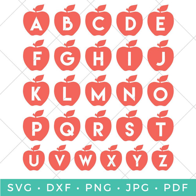 Apple Letters SVG Hey Let's Make Stuff 