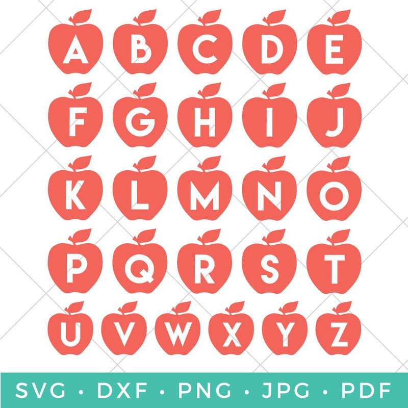 Apple Letters SVG Hey Let's Make Stuff 