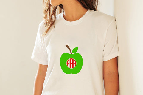 Apple Monogram| Apple SVG Cut Files SVG CosmosFineArt 