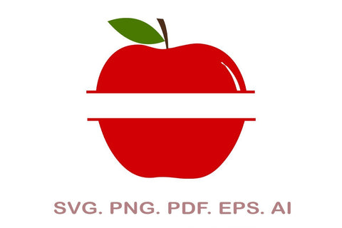 Apple Monogram Svg, Split Apple SVG, Apple Svg, Apple Clip Art SVG MagicDesignUS 