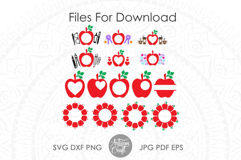 Apple monogram SVG, split monogram svg Sublimation Artisan Craft SVG 