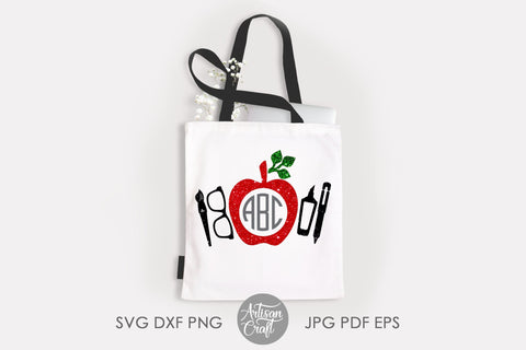Apple monogram SVG, split monogram svg Sublimation Artisan Craft SVG 