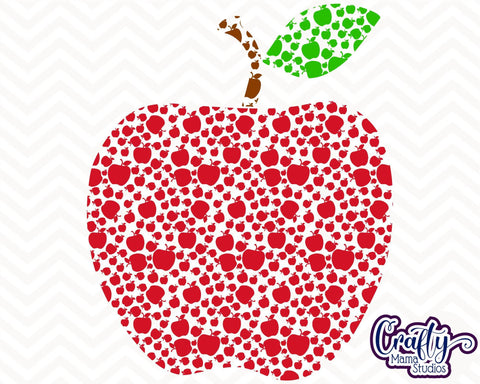 Apple - School - Teacher Svg SVG Crafty Mama Studios 