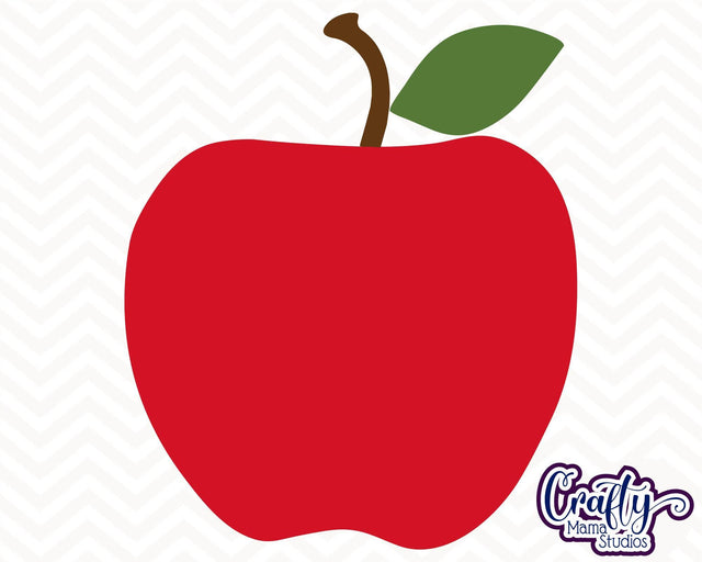 Apple - School - Teacher Svg SVG Crafty Mama Studios 