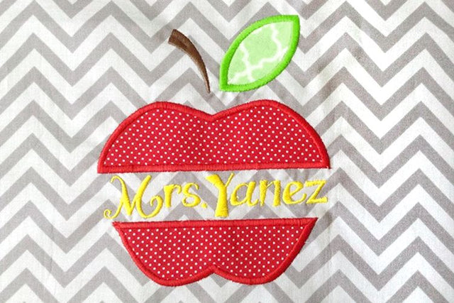 Apple Split Applique Embroidery Embroidery/Applique Designed by Geeks 