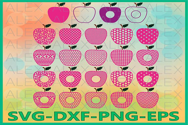 Apple SVG, Apple Monogram Frames SVG AlexSVGStudio 