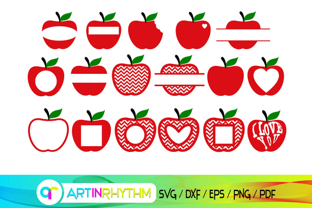 Apple svg bundle, monogram svg SVG Artinrhythm shop 