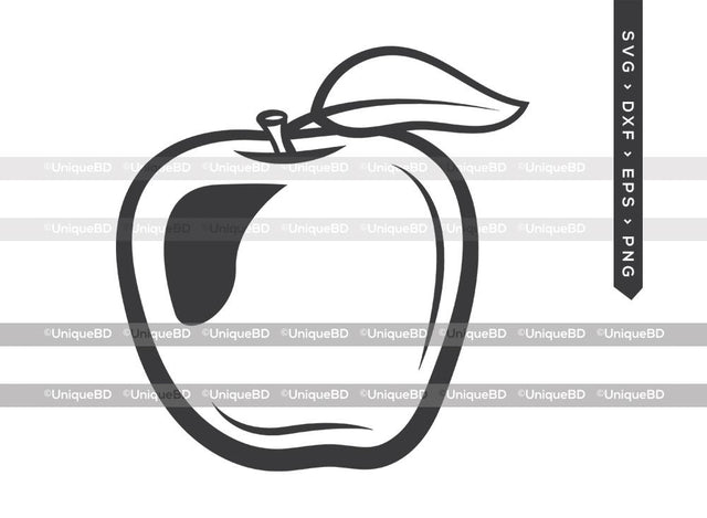 Apple SVG Cut File | Teacher Svg | School Svg | Back to school SVG | Fruit Svg | Dxf | Eps | Png | Silhouette | Cut File SVG ETC Craft 